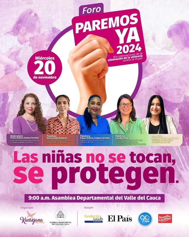 Las nias no se tocan, se protegen: ESTE 20 DE NOVIEMBRE SER EL FORO PAREMOS YA